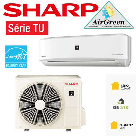 Thermopompe Murale Sharp TU de 15 000 BTU