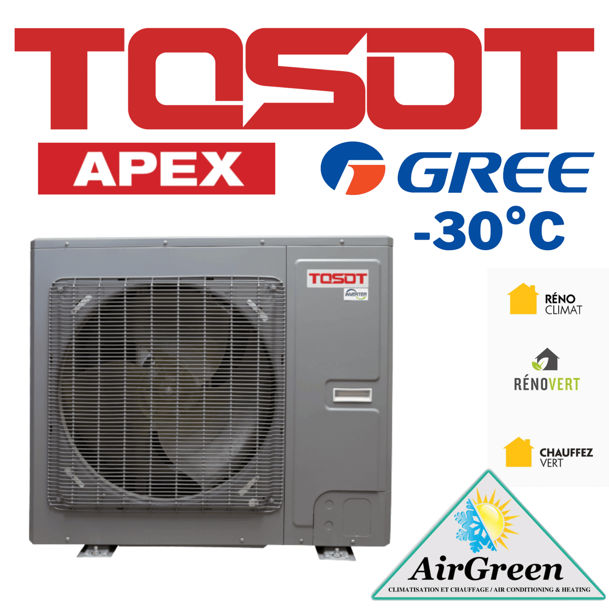 Thermopompe Centrale Tosot APEX 4 Tonnes