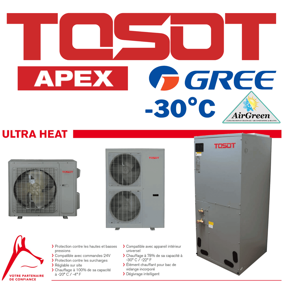Thermopompe Centrale Tosot APEX 2 Tonnes