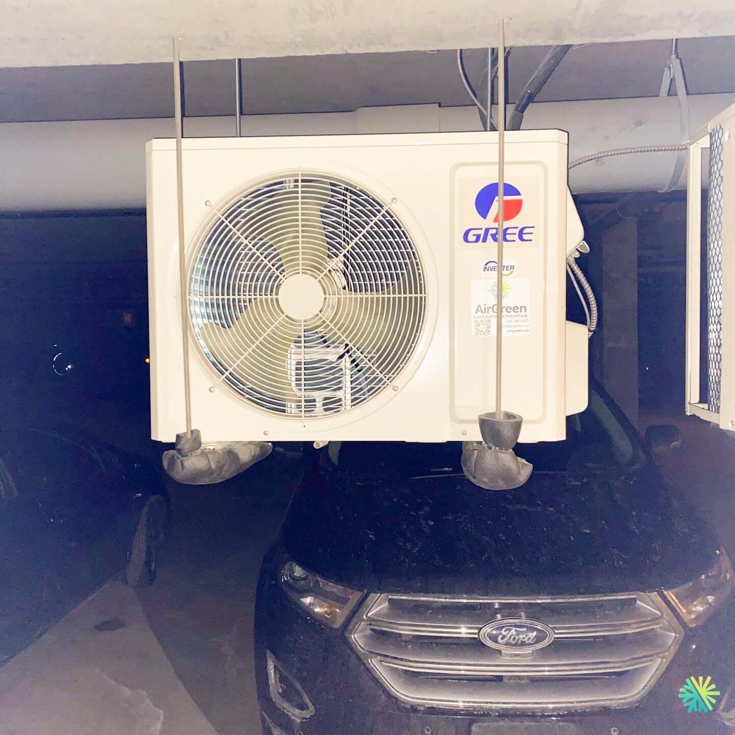 Installation de la thermopompe murale GREE Sapphire R32 à Viauville