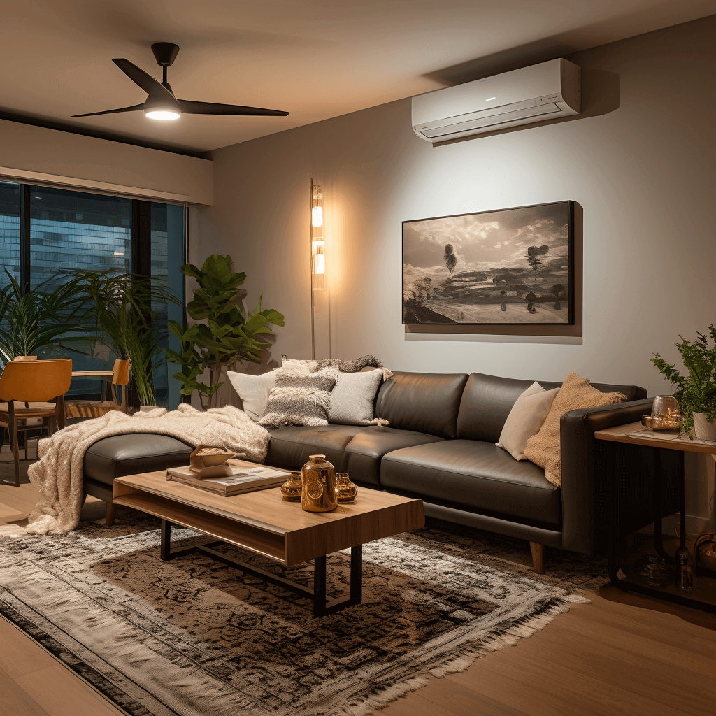 Installations de CVC dans des unités de condos au rez-de-chaussée avec design moderne et confort à Montréal.