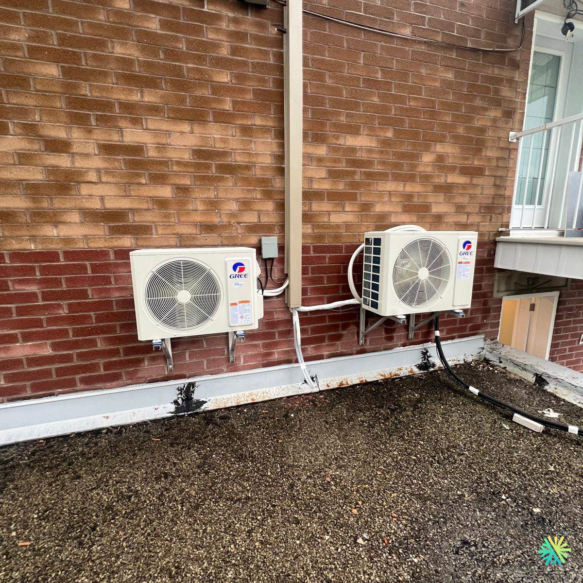Installation d’une Gree thermopompe murale (2 zones individuelles) à Rosemont–La Petite-Patrie