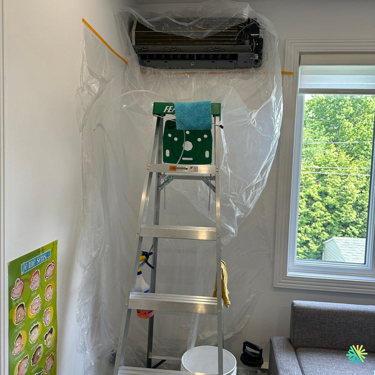 Entretien complet d’une thermopompe murale Fujitsu à Brossard