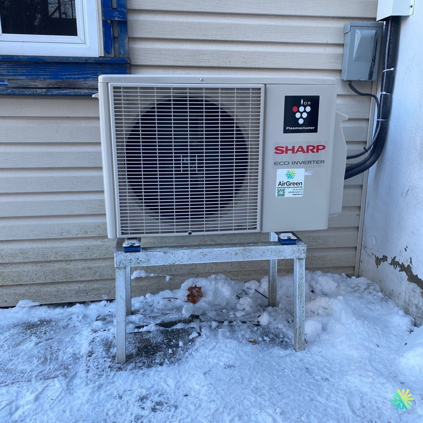 Installation d’une Sharp ZU1 thermopompe murale à Laval (Sainte-Rose)