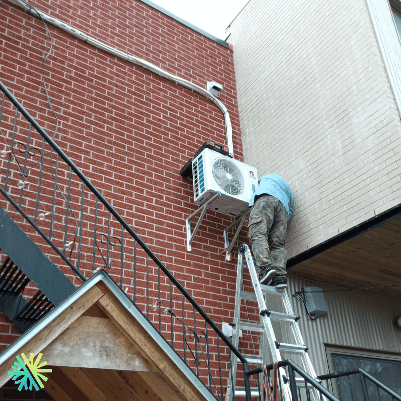 Installation d'une thermopompe double zone Gree Free Match Extreme à LaSalle, Montréal