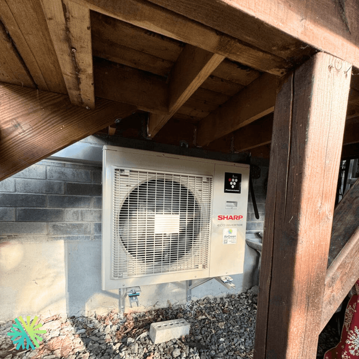 Thermopompe murale Sharp ZU1, 24&nbsp;000&nbsp;BTU, installée par AirGreen à Repentigny