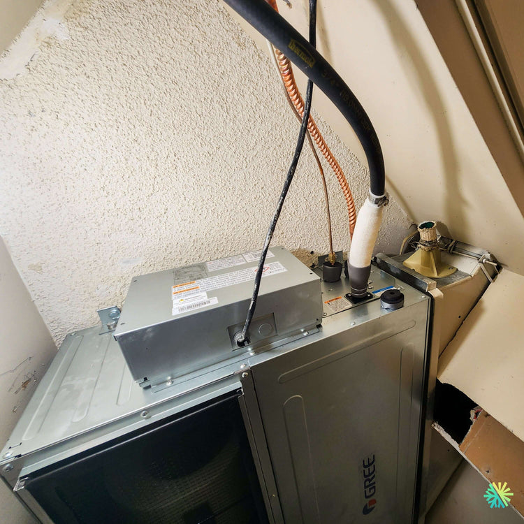 Installation d’une thermopompe gainable GREE All Match Slim Duct R32 à Dorval : système Slim Duct avec conduits intégrés pour un confort discret