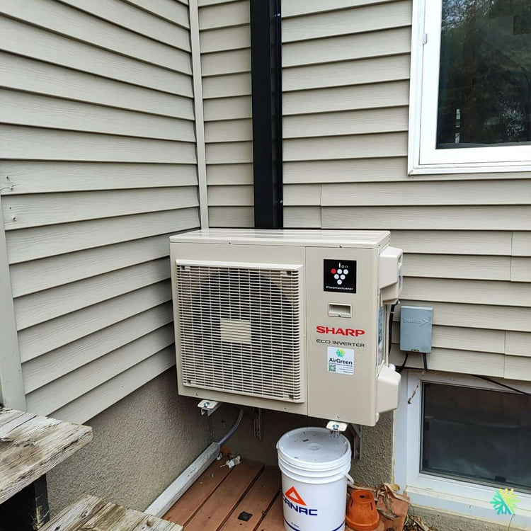 Installation d’une Sharp (gamme ZU1, R-32) thermopompe murale à Sainte-Julie