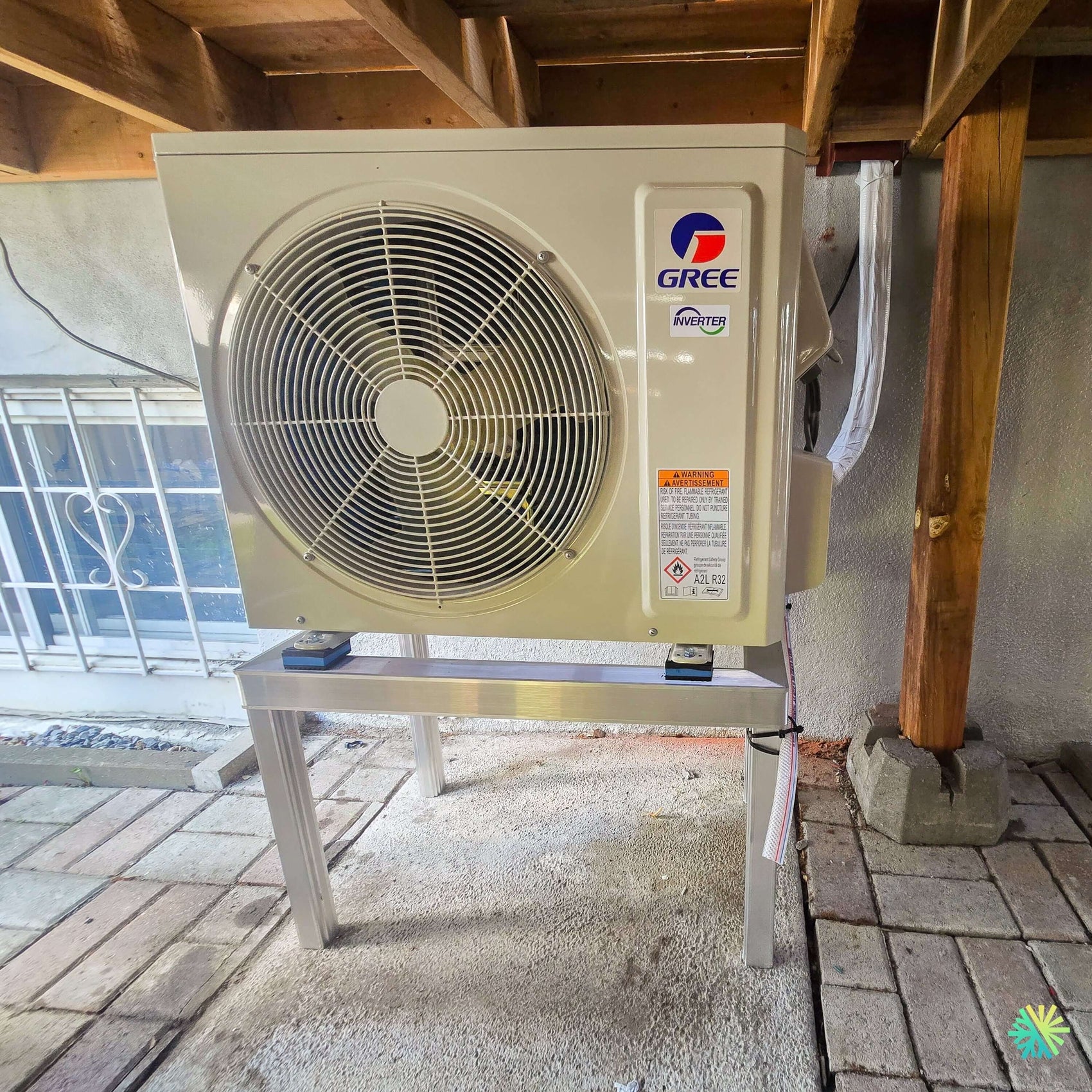 Installation d’une thermopompe DoubleZone GREE FREE MATCH R32 2 zones 2 têtes à Senneville