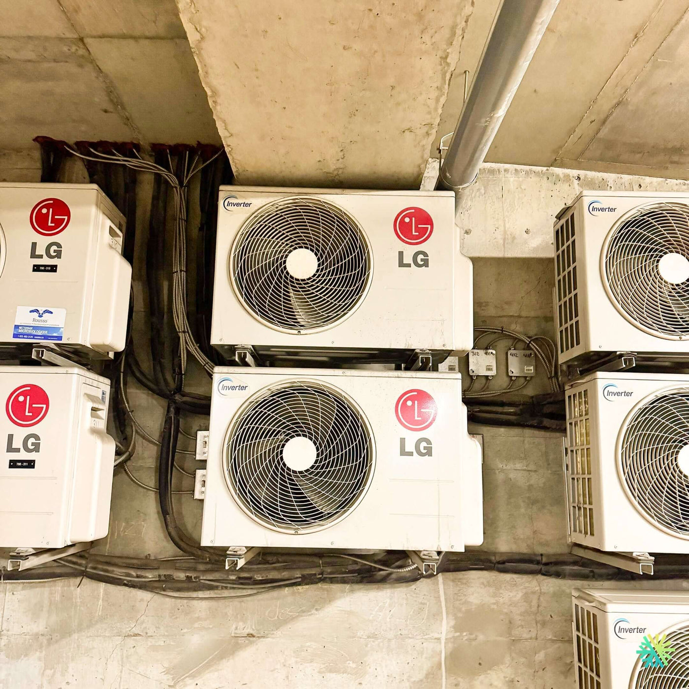 Intervention stratégique sur un système de thermopompe murale LG à Anjou