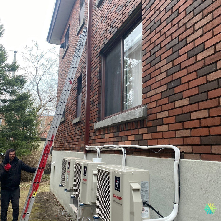 Installation de trois thermopompes murales Sharp ZU1 à Ahuntsic-Cartierville