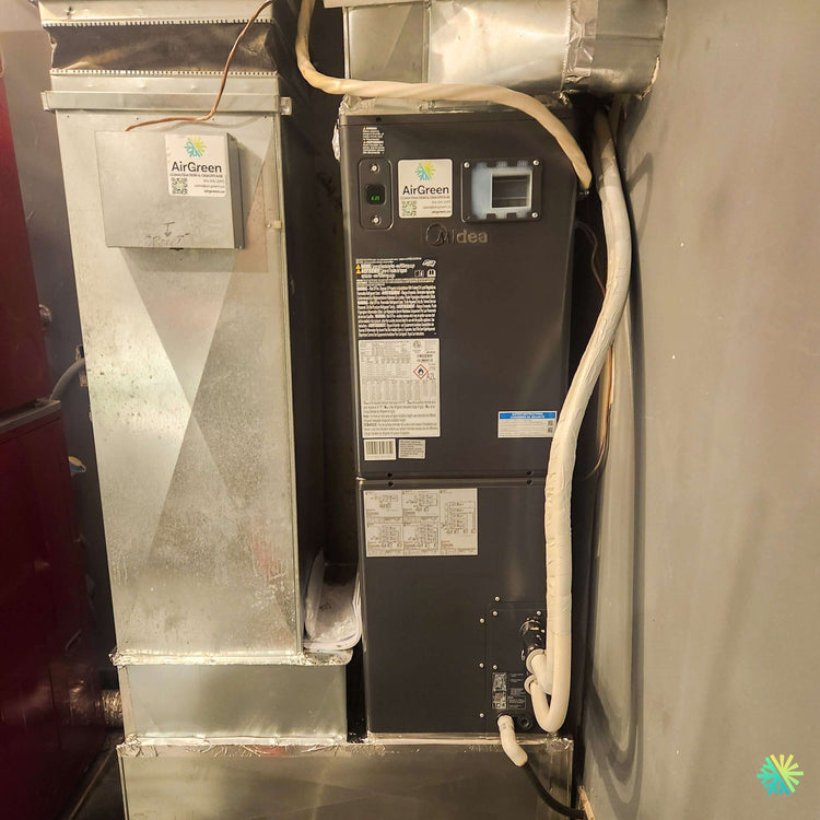 Installation d’une Fournaise Électrique MIDEA EVOX G3 3 Tonnes avec Air Handler sur la Rive Sud de Montréal