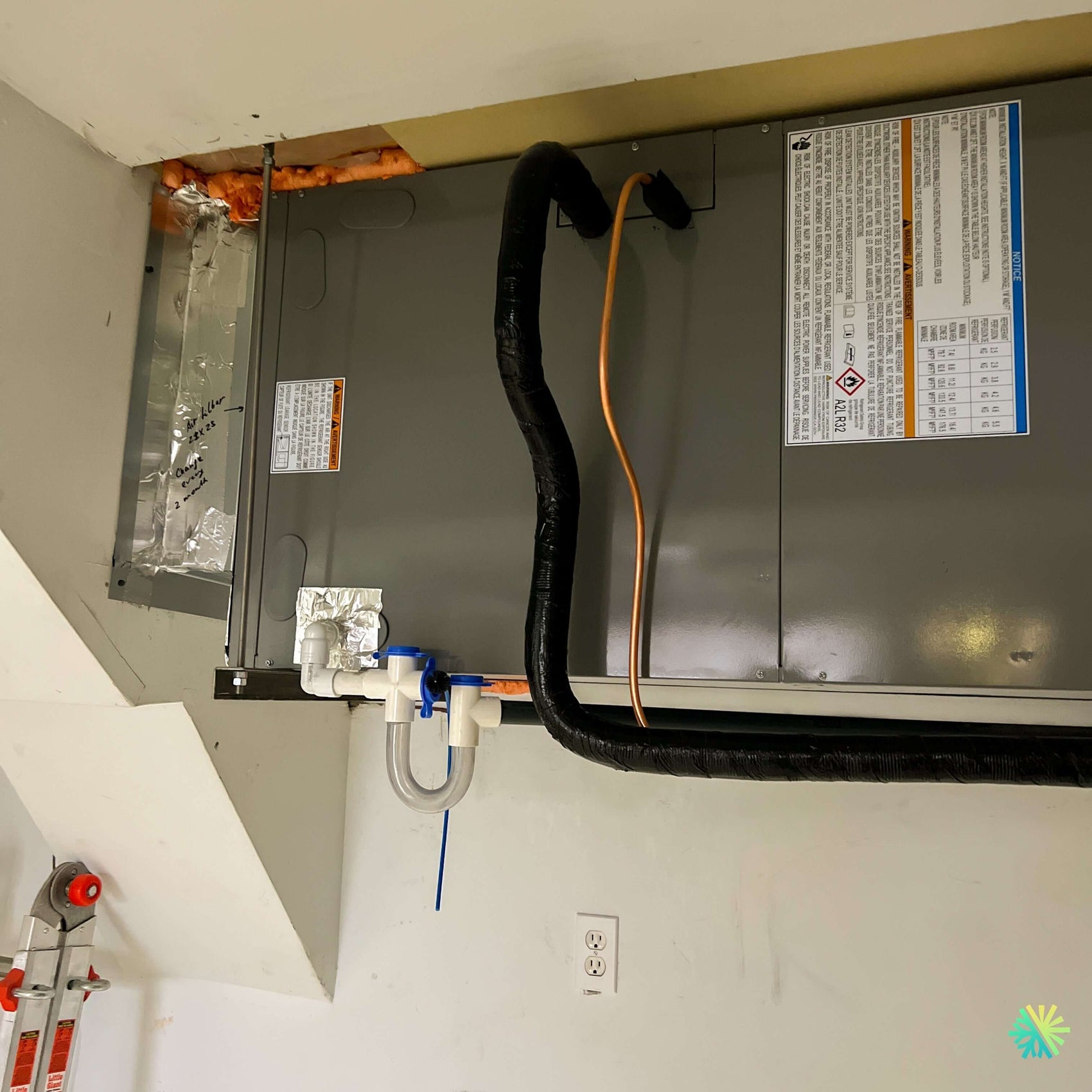 Installation d'une fournaise électrique GREE FLEXX R32 à Saint-Valentin