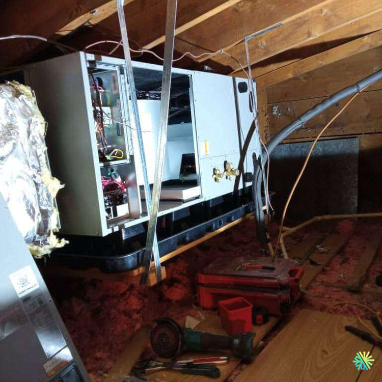 Réparation d’un système gainable Midea à Brossard