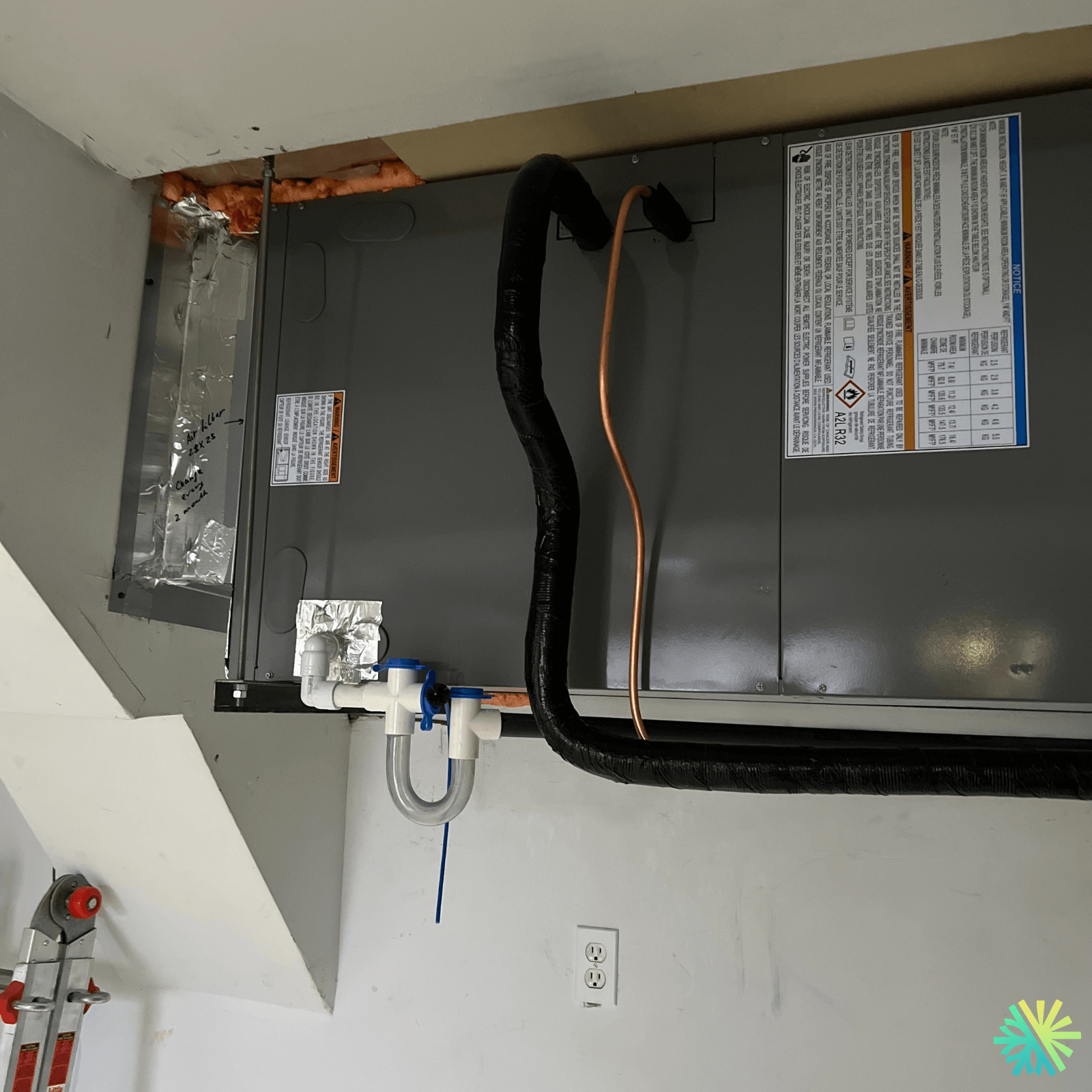 Installation d’une thermopompe centrale Gree Flexx R32 à Laval-des-Rapides