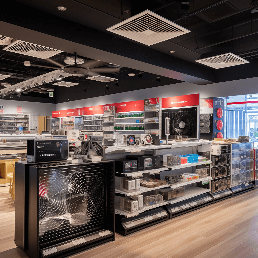 Comment le CVC gère-t-il les besoins de refroidissement des espaces de vente avec beaucoup d'équipements électroniques?