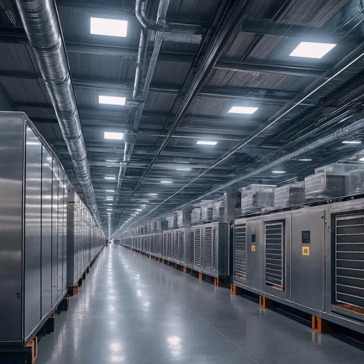 Réfrigérateur moderne dans une forêt, symbolisant l'efficacité énergétique, illustrant 'À quel point les systèmes de réfrigération commerciale modernes sont-ils écoénergétiques?'.