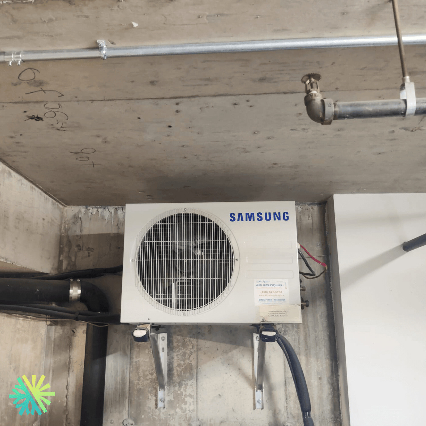 Réparation d'une thermopompe murale Samsung à Côte Saint-Luc