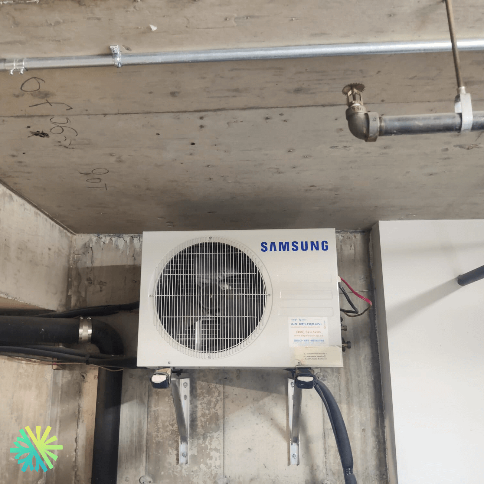 Réparation d'une thermopompe murale Samsung à Côte Saint-Luc