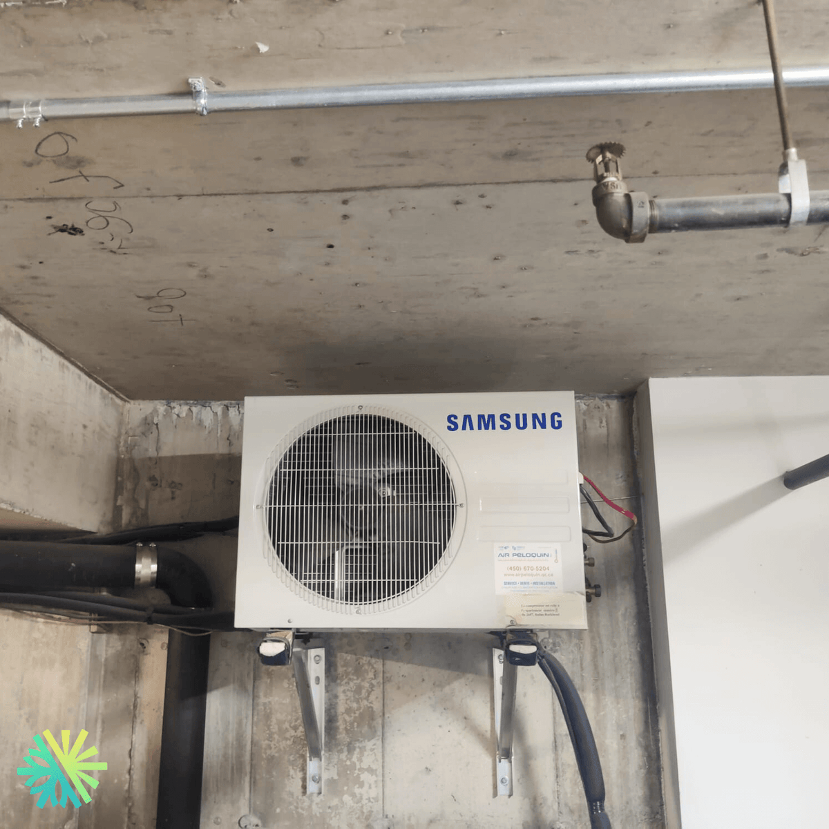 Réparation d'une thermopompe murale Samsung à Côte Saint-Luc