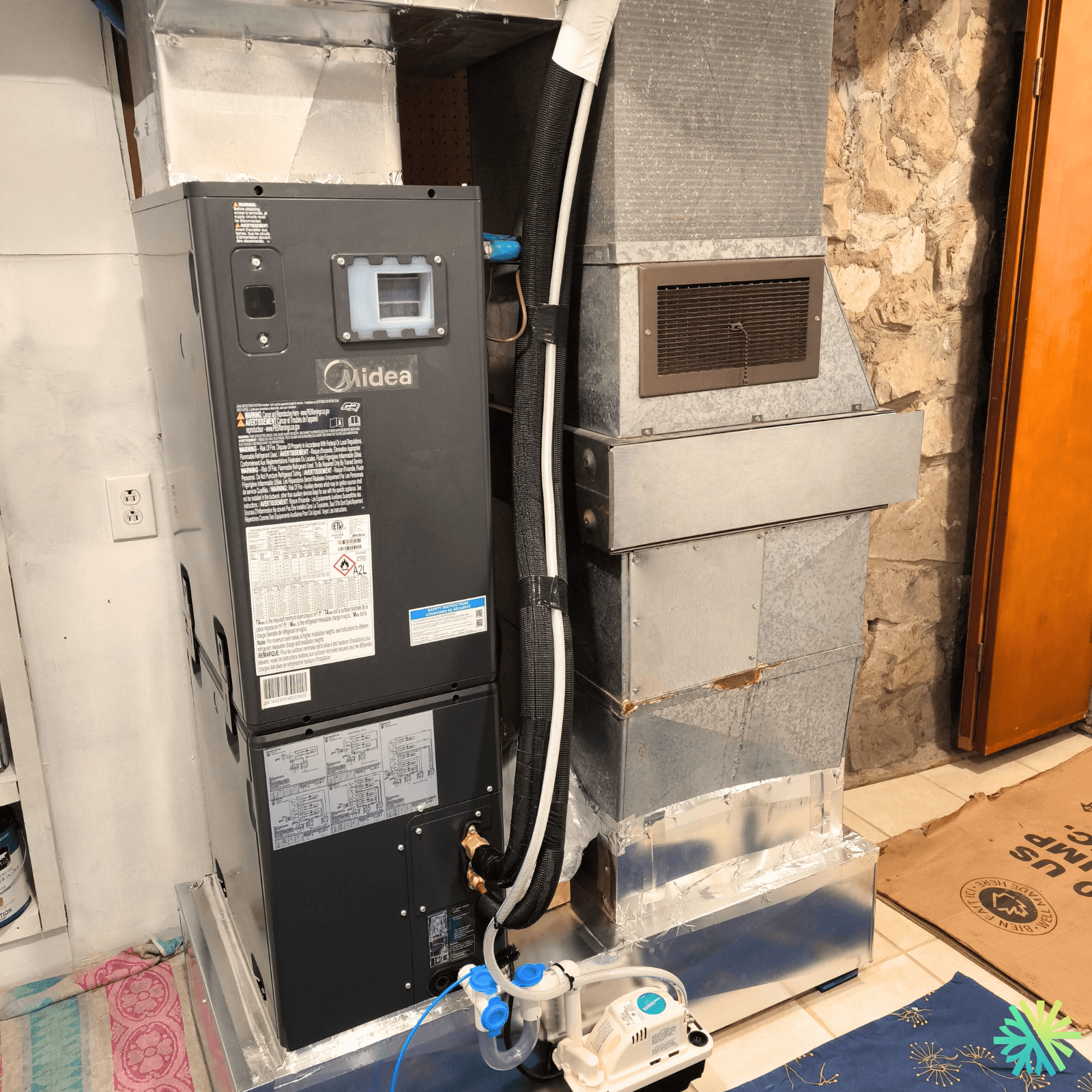 Thermopompe centrale Midea EVOX G3 installée à Westmount (Grand Montréal)