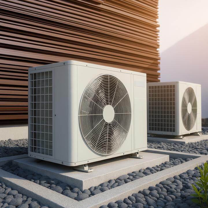 Unité de système de thermopompe centrale vs CVC traditionnel : Le guide d'AirGreen en extérieur.