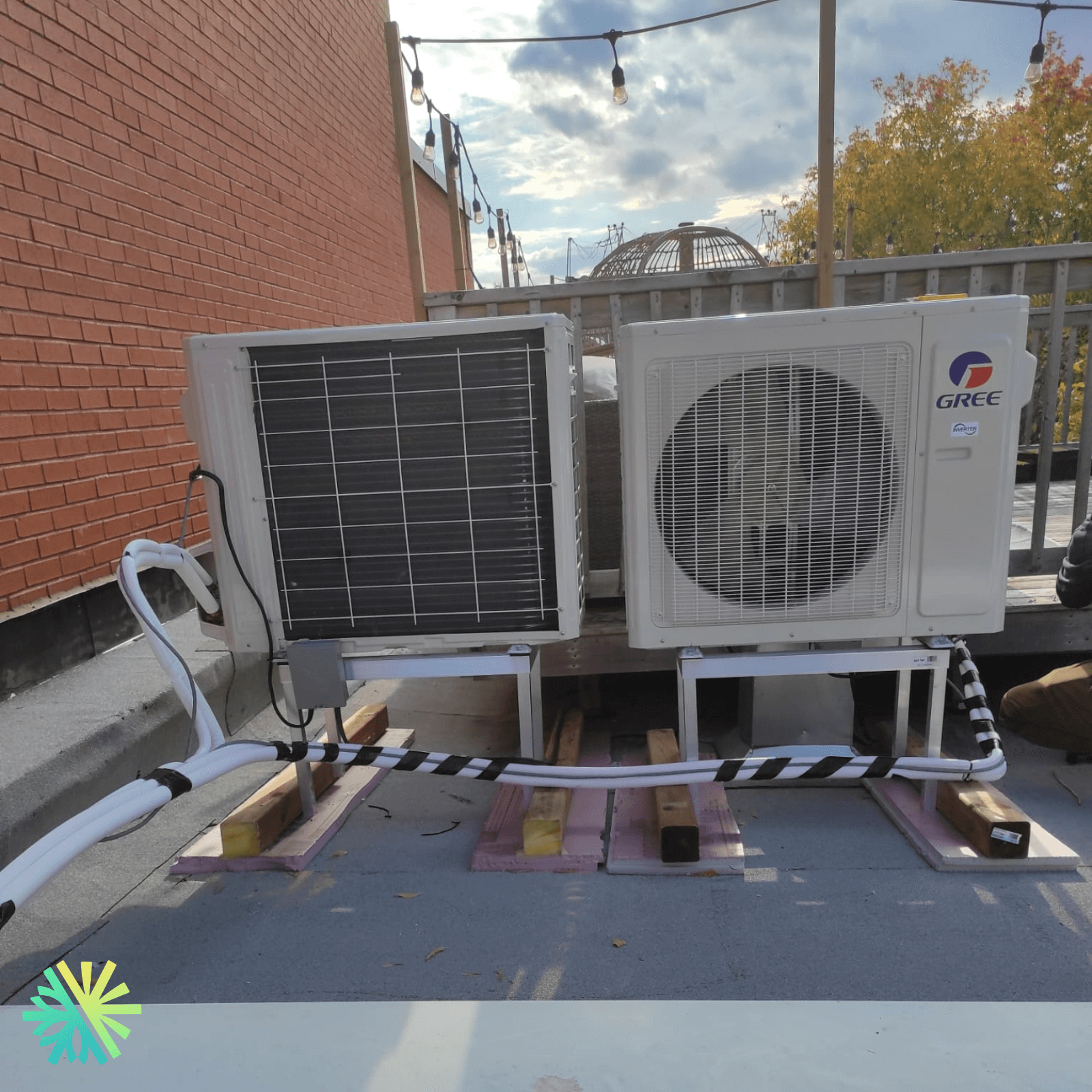 Installation d'une thermopompe double zone Gree FreeMatch Extreme à Anjou, Montréal