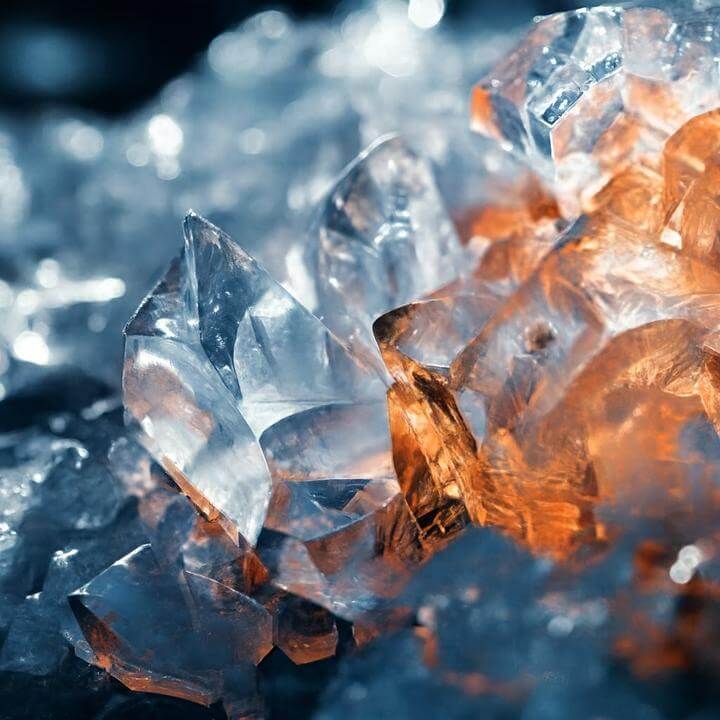 Gros plan sur des cristaux de glace illustrant comment fonctionnent les cycles de dégivrage dans les systèmes de réfrigération commerciale?