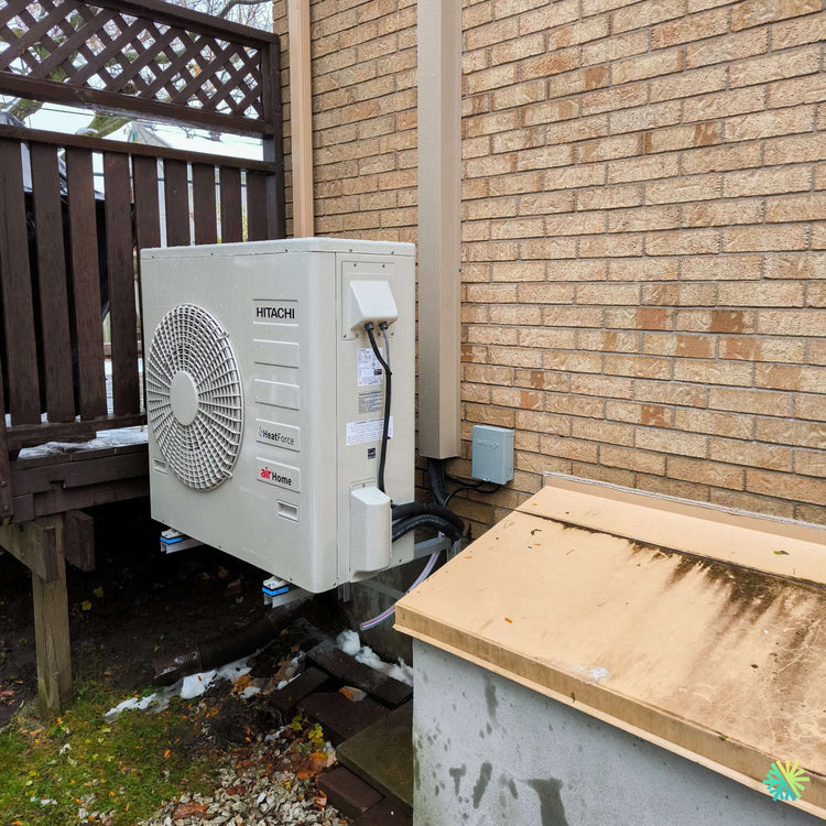 Installation d’une thermopompe multizone double zone HITACHI airHome Multi à Sainte-Catherine sur la Rive-Sud