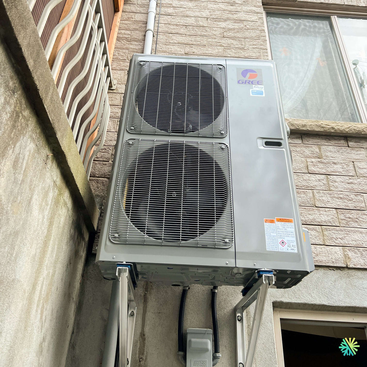 Installation d'une thermopompe centrale GREE UNIX R32 de 48 000 BTU à Richelieu, MRC de Rouville