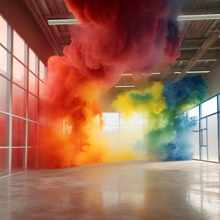 Systèmes de ventilation commerciale contrôlant les odeurs colorées