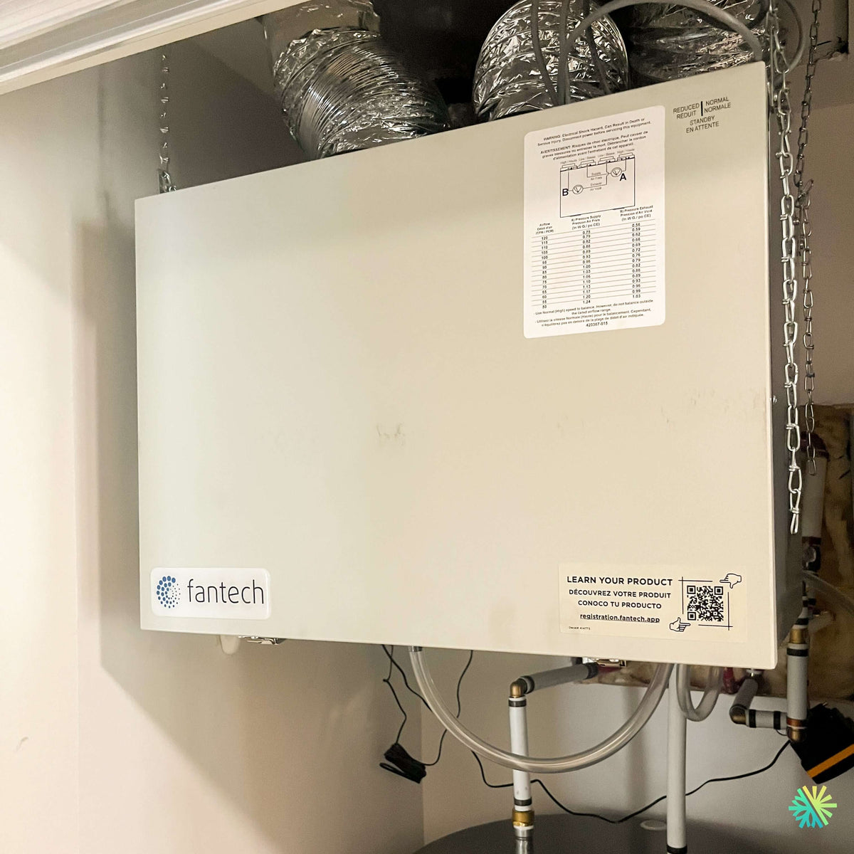 Installation d'un échangeur d'air FANTECH FIT 120E dans Mercier–Hochelaga-Maisonneuve, Montréal