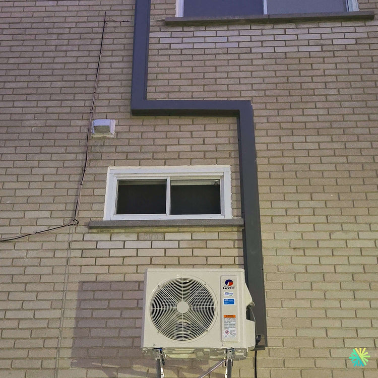 Installation d’une thermopompe DoubleZone GREE FREE MATCH R32 à Villeray–Saint-Michel–Parc-Extension, Montréal