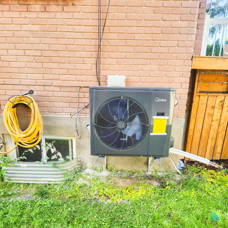 Installation d’une thermopompe centrale MIDEA EVOX G3 à Saint-Édouard, en Montérégie sur la Rive-Sud de Montréal