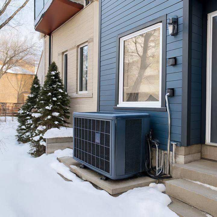 Un système de thermopompe centrale peut-il améliorer la qualité de l'air intérieur ? Installation extérieure chez AirGreen à Montréal.