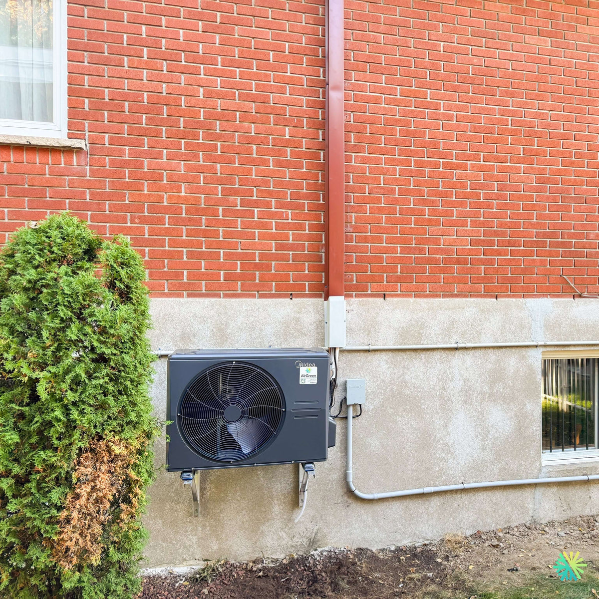 Installation d’une thermopompe centrale MIDEA EVOX G3 à Dorval, sur l’île de Montréal