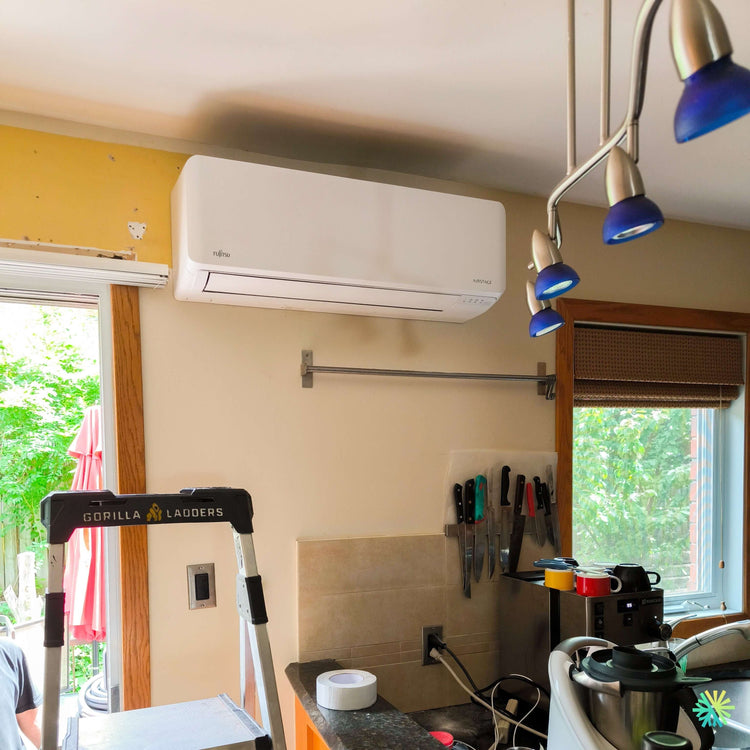 Installation d’une thermopompe murale Fujitsu AIRSTAGE Altair 700 à Dundee en Montérégie