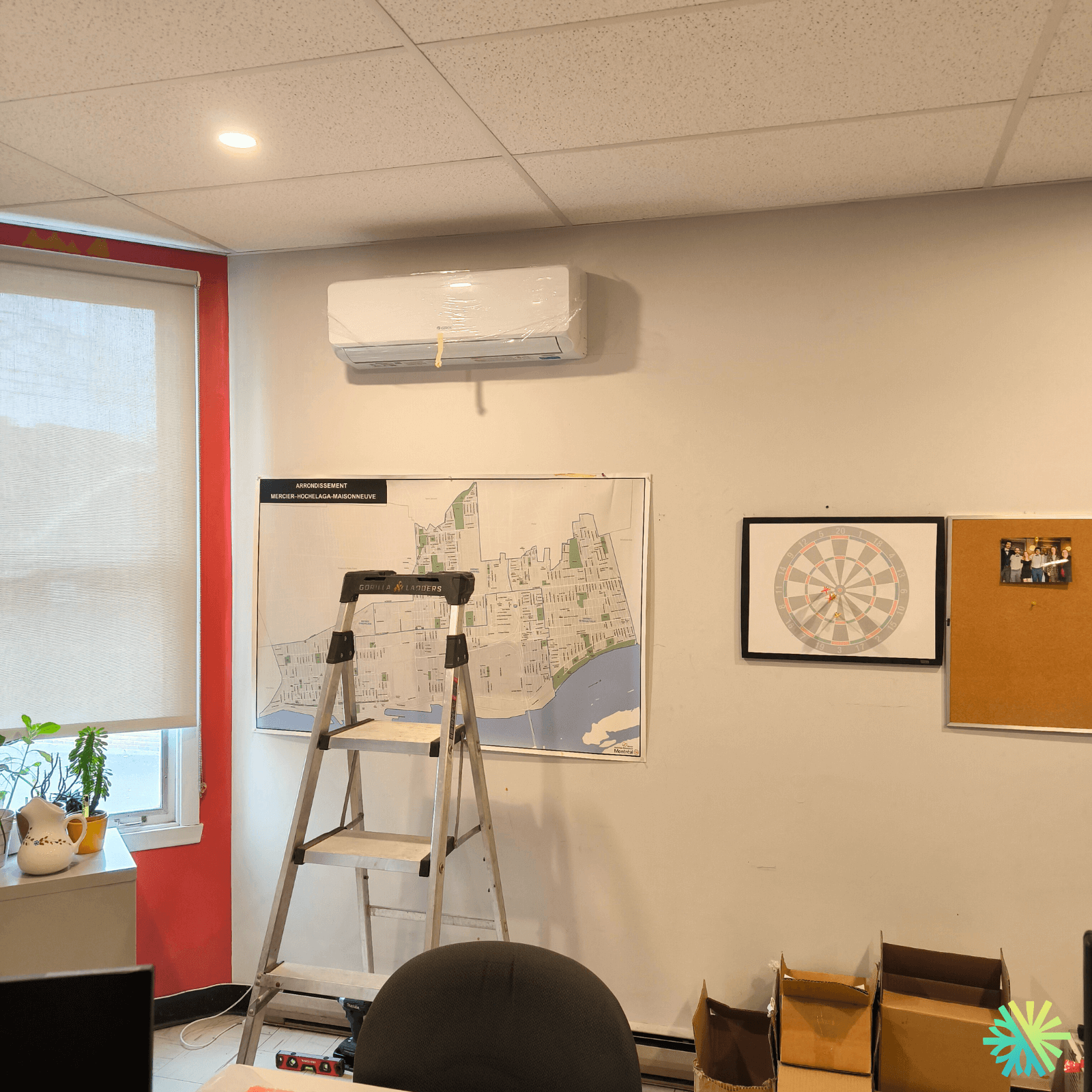 Installation d’une thermopompe murale Gree FreeMatch à Mercier–Hochelaga-Maisonneuve