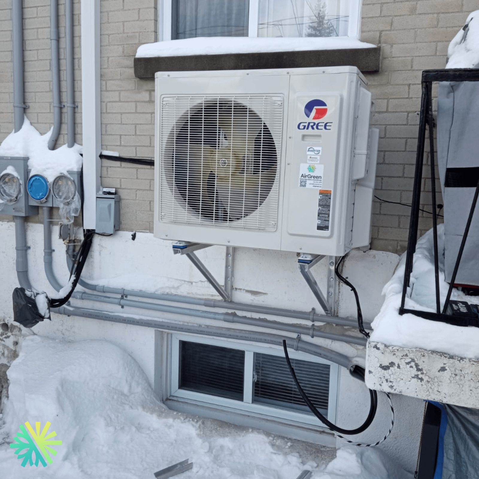 Installation d'une thermopompe murale double zone Gree Multi GEN2 à Terrebonne