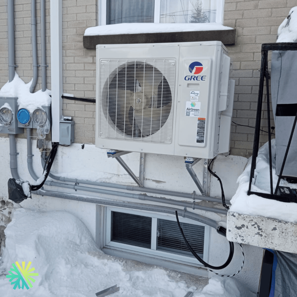 Installation of a Gree Multi GEN2 DoubleZone Wall-Mounted Heat Pump in Terrebonne