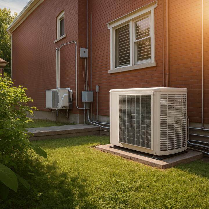 Système de thermopompe centrale résidentiel extérieur, illustrant quels sont les inconvénients d'un système de thermopompe centrale?