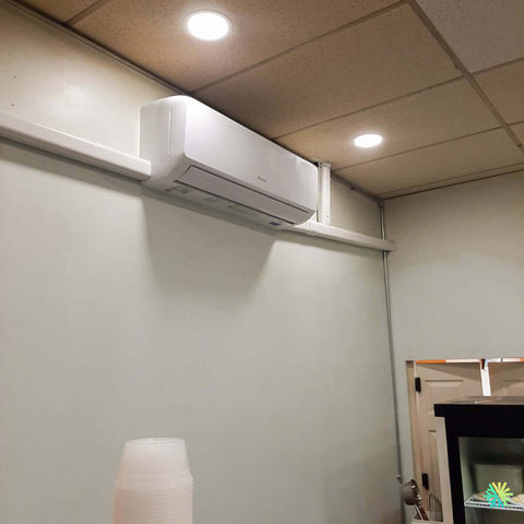 Installation d'une thermopompe multizone 5 têtes GREE FreeMatch R32 (GWHD(42)ND6MO) à Pointe-des-Cascades, MRC de Vaudreuil-Soulanges