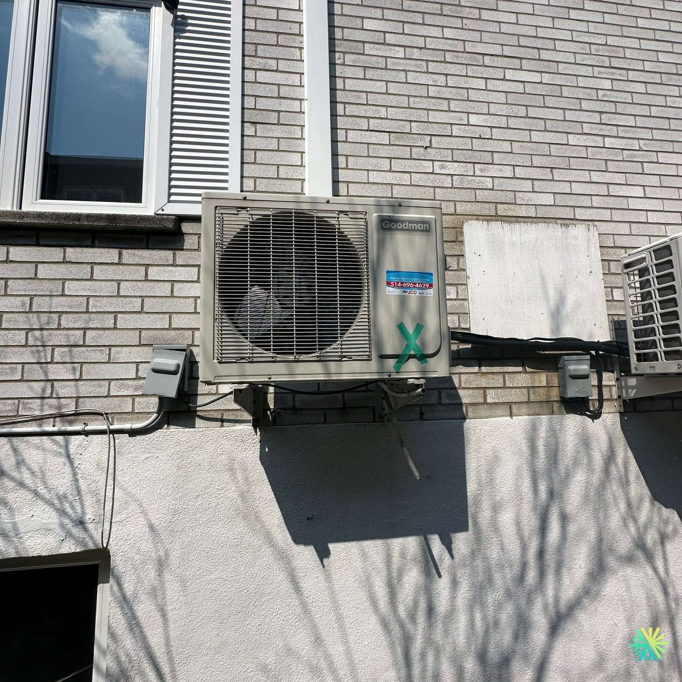 Réparation d’une thermopompe murale Goodman à Sainte-Thérèse
