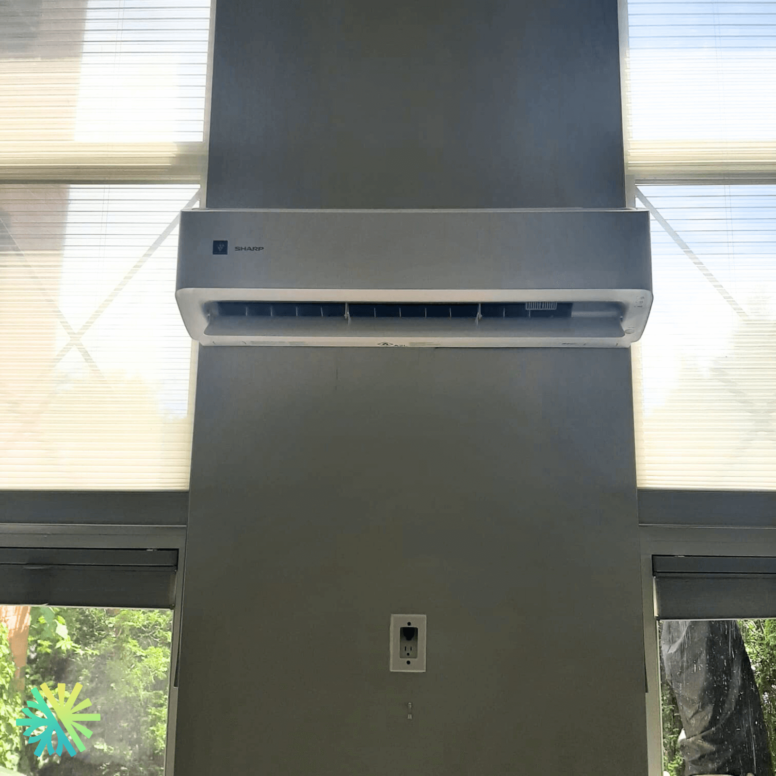 Sharp Outdoor Unit Installation of a Sharp ZU1 Mini Split in Deux-Montagnes, North Shore ...