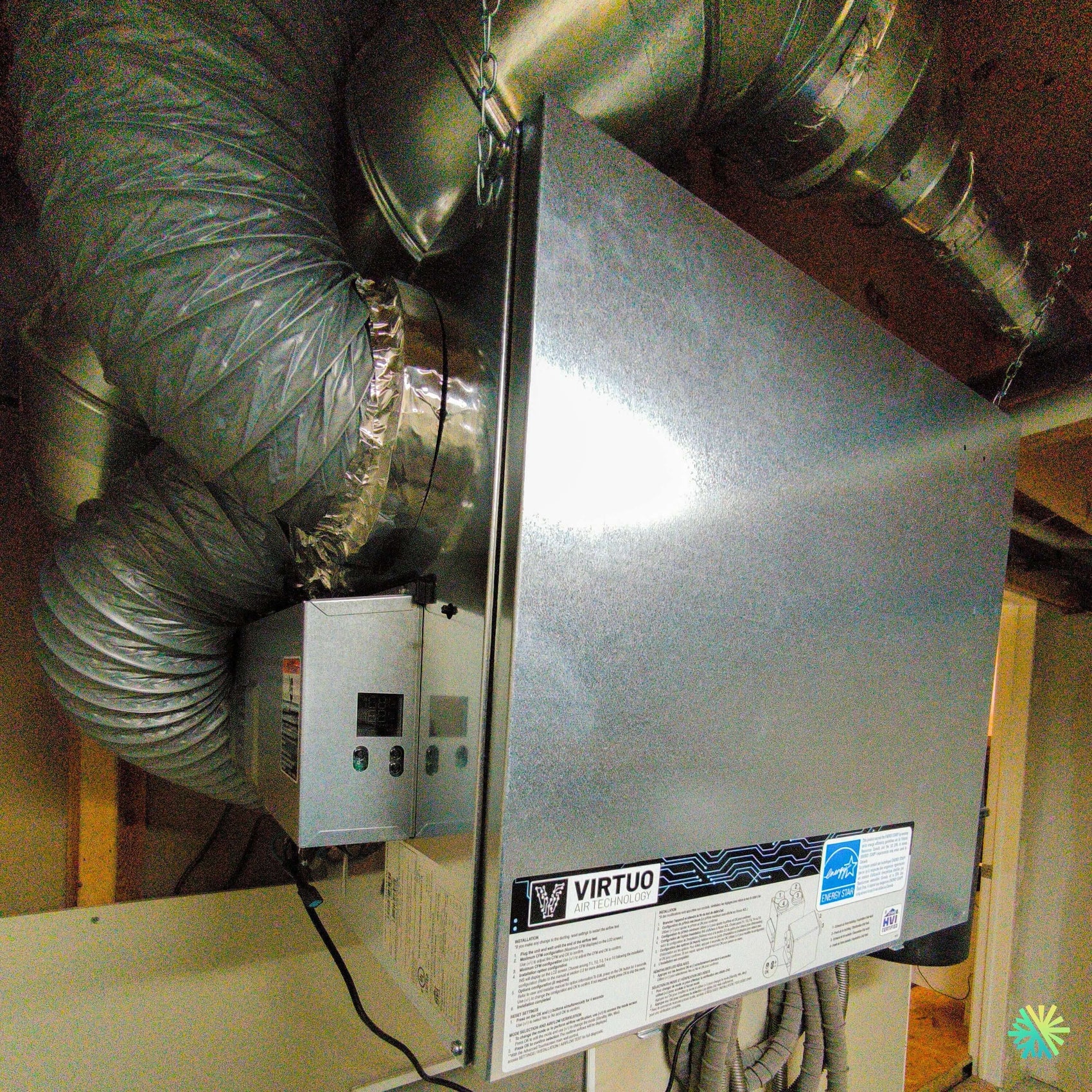 Installation d'un échangeur d'air vänEE AI Series V230H75RT (Virtuo Air Technology) à Hinchinbrooke, canton du Haut-Saint-Laurent