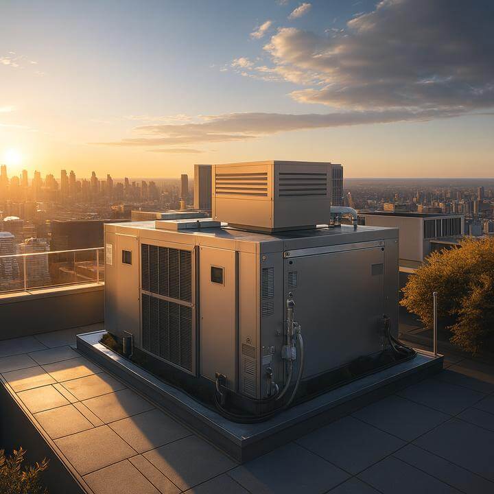 Système de toiture moderne au coucher du soleil, illustrant quels sont les problèmes ou difficultés courants rencontrés avec les systèmes de toiture.