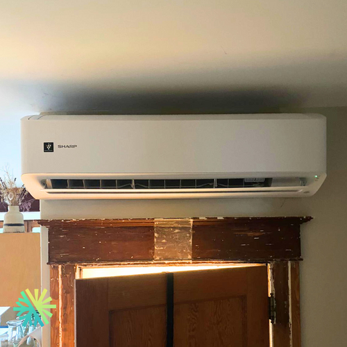 Installation d’une thermopompe double zone Sharp BU à Senneville