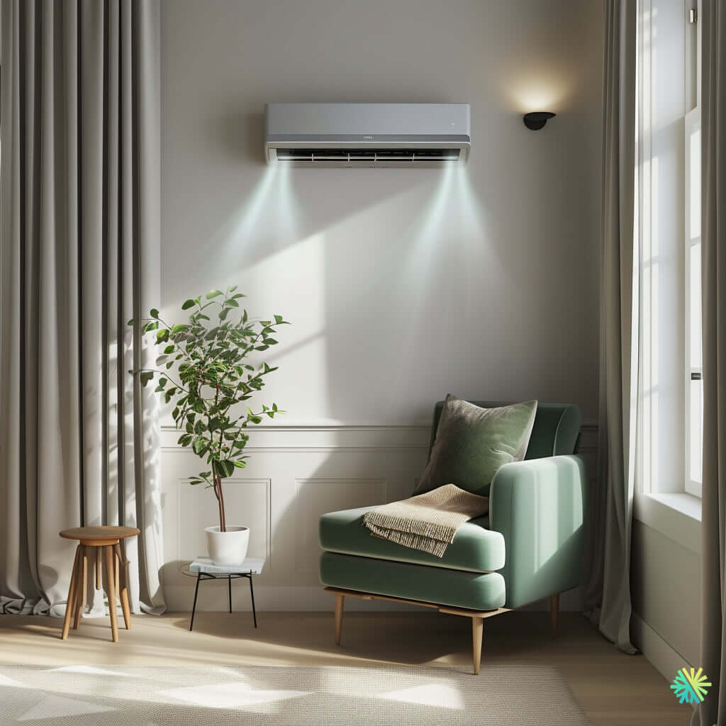 How can a wallmounted air conditioner improve indoor air quality?