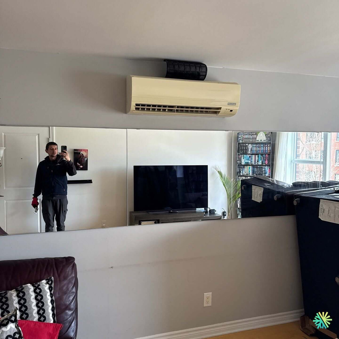 Installation d’une thermopompe murale Fujitsu dans un condo à Rosemont–La Petite-Patrie