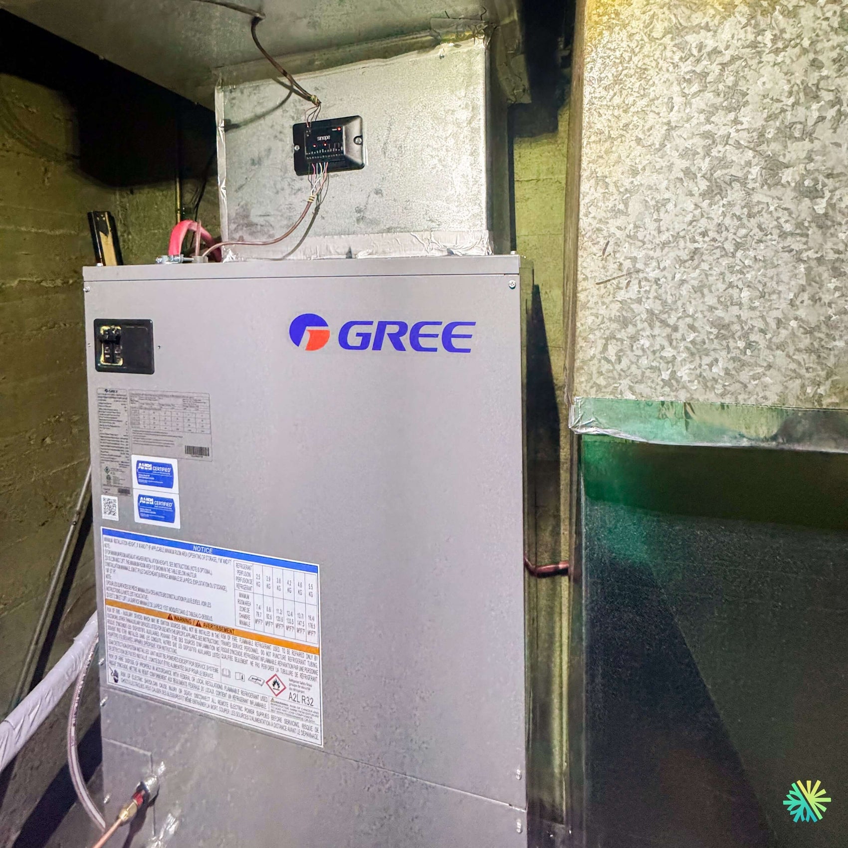 Installation d'une fournaise électrique GREE FLEXX R32 à Saint-Alexandre